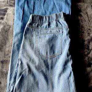 Long soft denim skirt